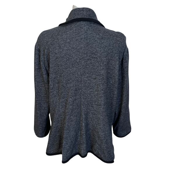 Torrid Blazer Womens Sz 3 22/24W Plus Grey Black Trim 100% Cotton Comfy Classic - Picture 4 of 6